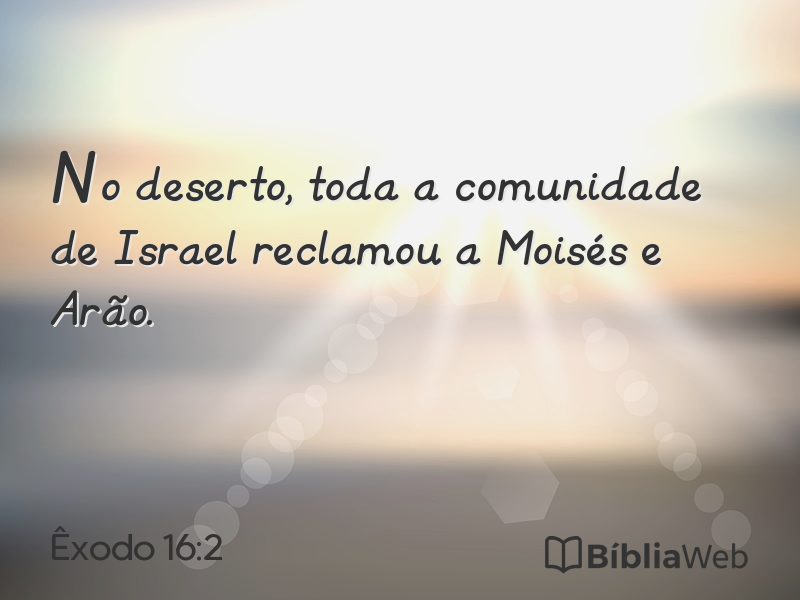 Êxodo 16:2 em imagem para compartilhar