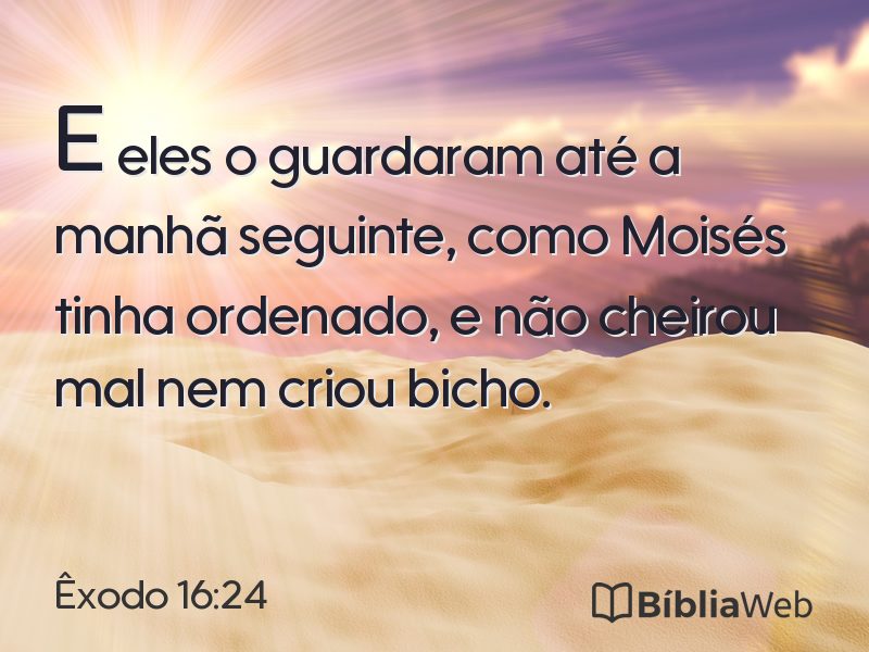 Êxodo 16:24 em imagem para compartilhar