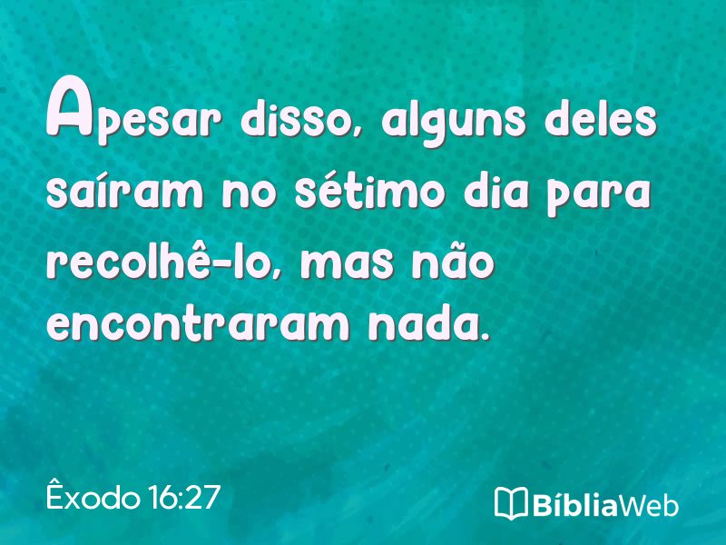Êxodo 16:27 em imagem para compartilhar