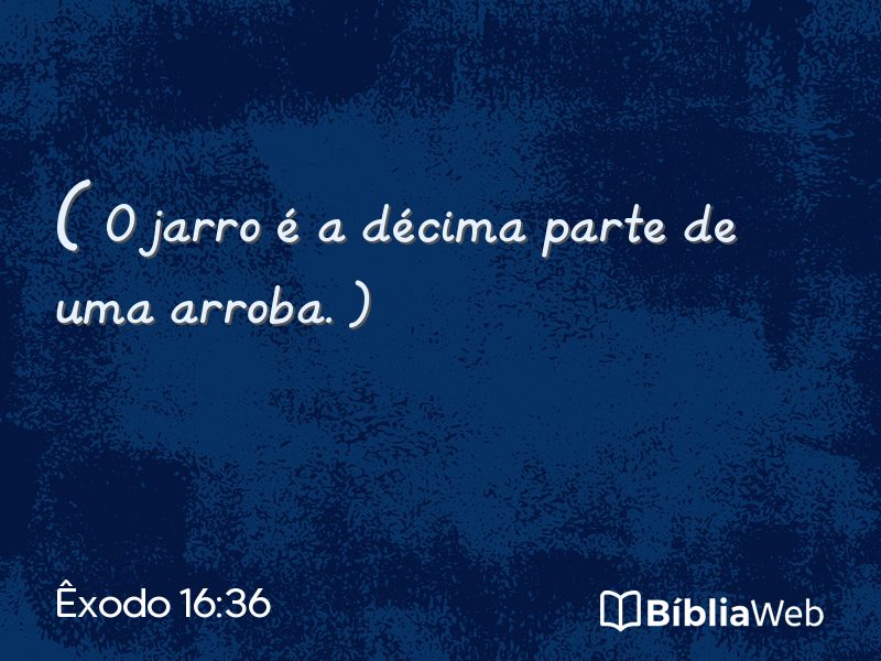 Êxodo 16:36 em imagem para compartilhar