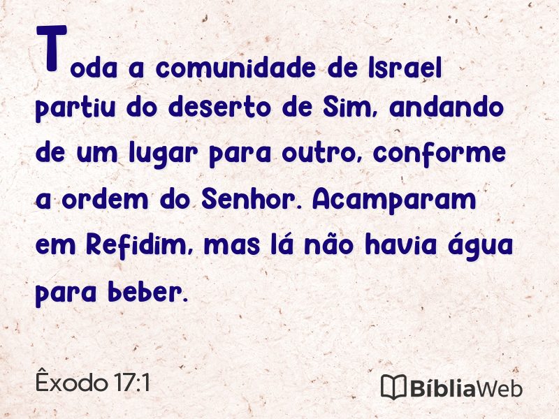 Êxodo 17:1 em imagem para compartilhar