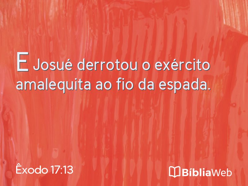 Êxodo 17:13 em imagem para compartilhar