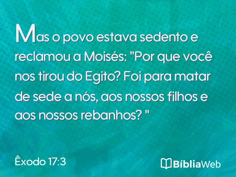Êxodo 17:3 em imagem para compartilhar