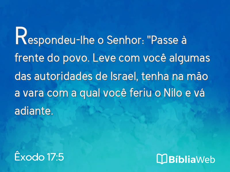 Êxodo 17:5 em imagem para compartilhar