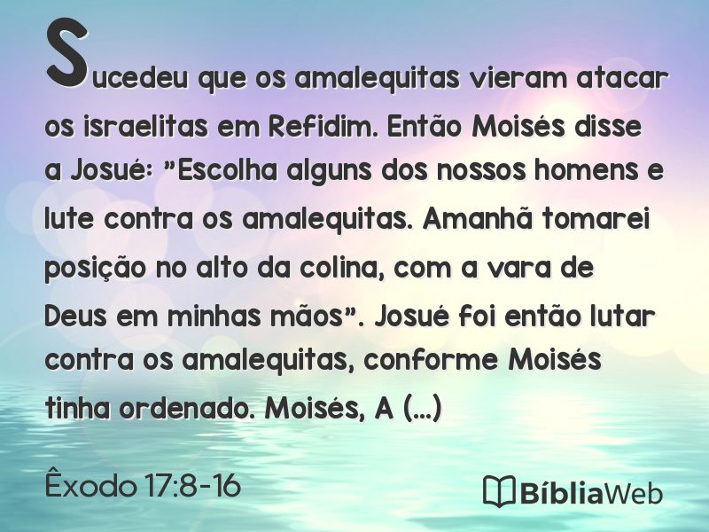 Êxodo 17:8-16 em imagem para compartilhar