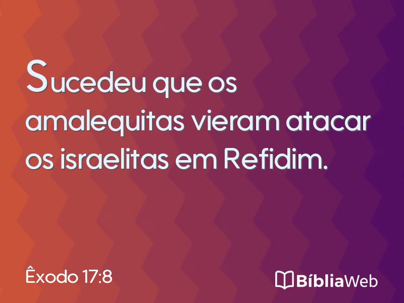Êxodo 17:8 em imagem para compartilhar