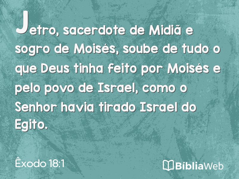 Êxodo 18:1 em imagem para compartilhar