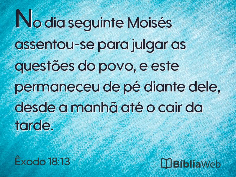Êxodo 18:13 em imagem para compartilhar