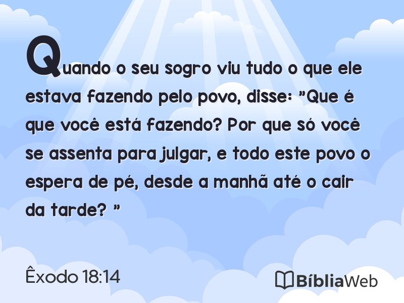 Êxodo 18:14 em imagem para compartilhar