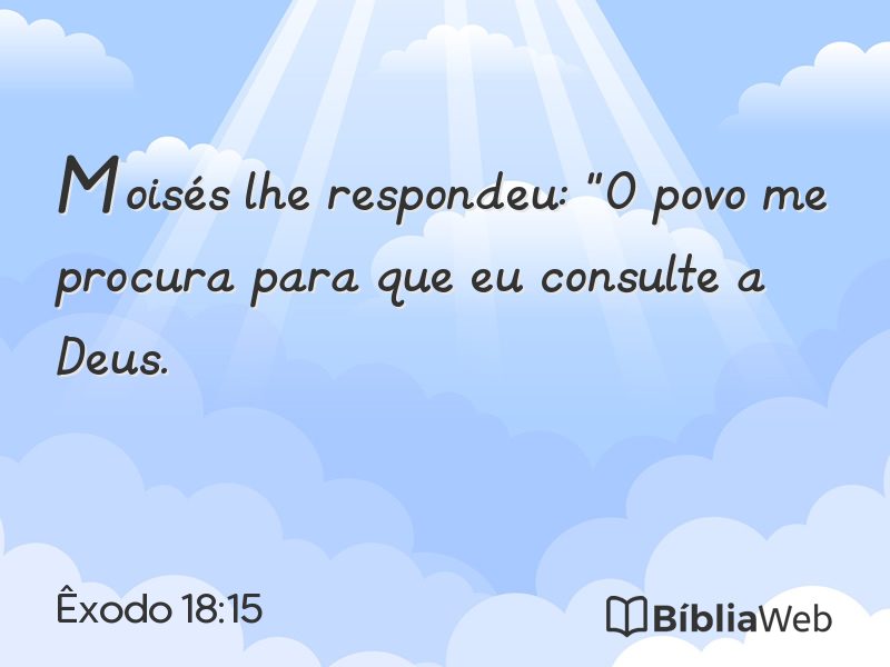 Êxodo 18:15 em imagem para compartilhar