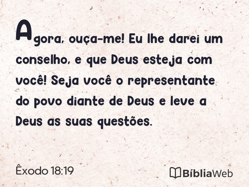 Êxodo 18:19 em imagem para compartilhar