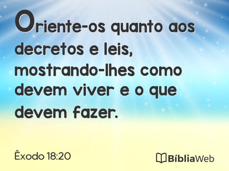 Êxodo 18:20 em imagem para compartilhar