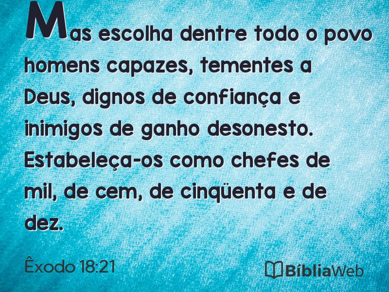 Êxodo 18:21 em imagem para compartilhar