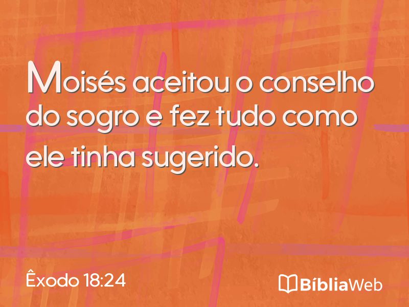 Êxodo 18:24 em imagem para compartilhar