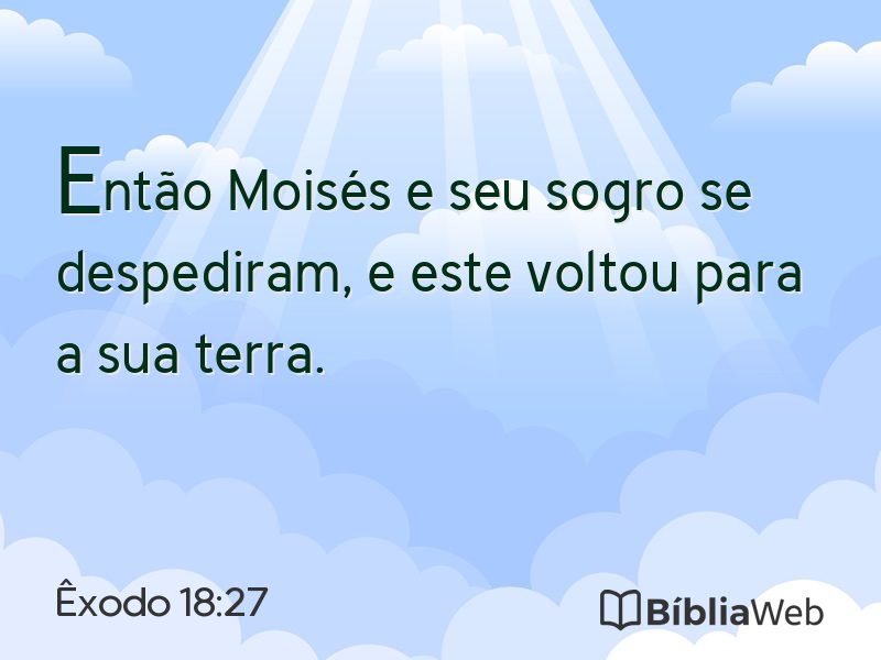 Êxodo 18:27 em imagem para compartilhar