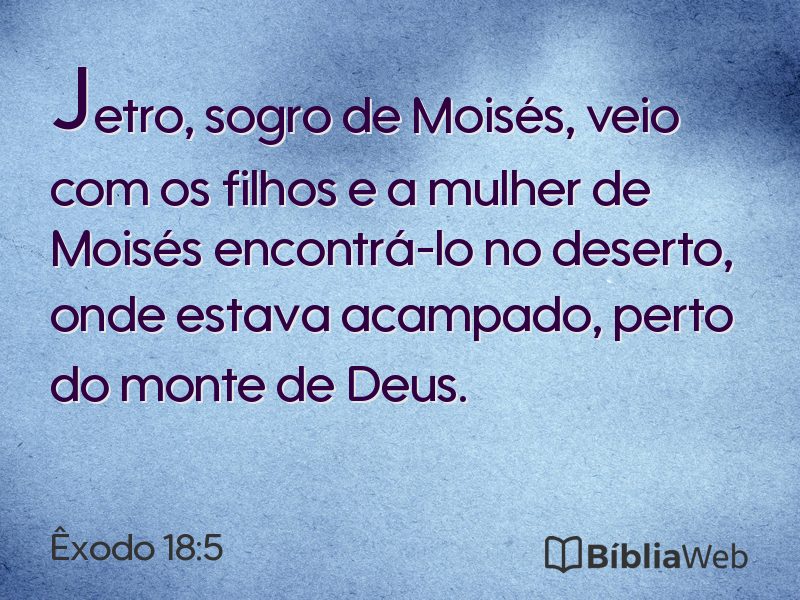 Êxodo 18:5 em imagem para compartilhar