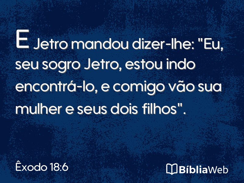Êxodo 18:6 em imagem para compartilhar