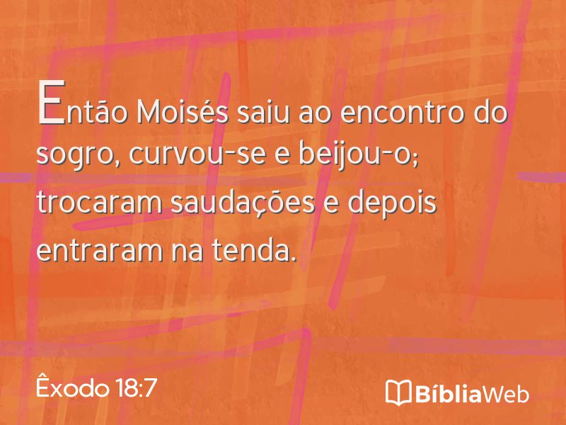 Êxodo 18:7 em imagem para compartilhar