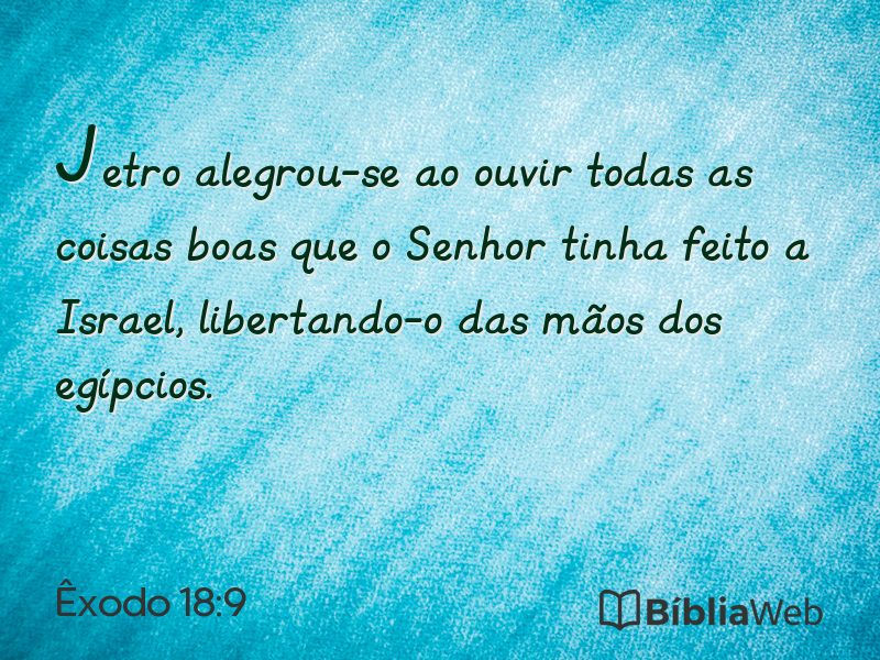 Êxodo 18:9 em imagem para compartilhar