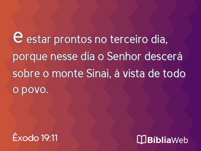 Êxodo 19:11 em imagem para compartilhar