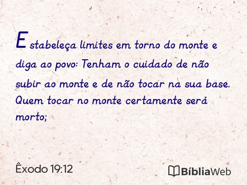 Êxodo 19:12 em imagem para compartilhar
