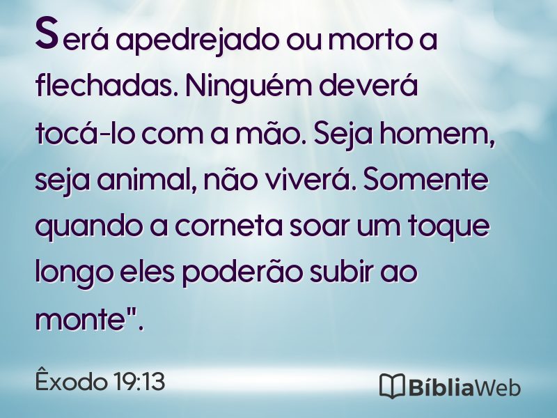 Êxodo 19:13 em imagem para compartilhar