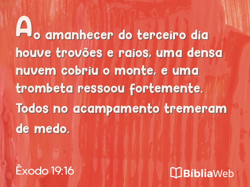 Êxodo 19:16 em imagem para compartilhar