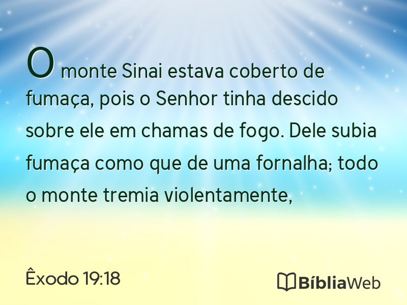 Êxodo 19:18 em imagem para compartilhar