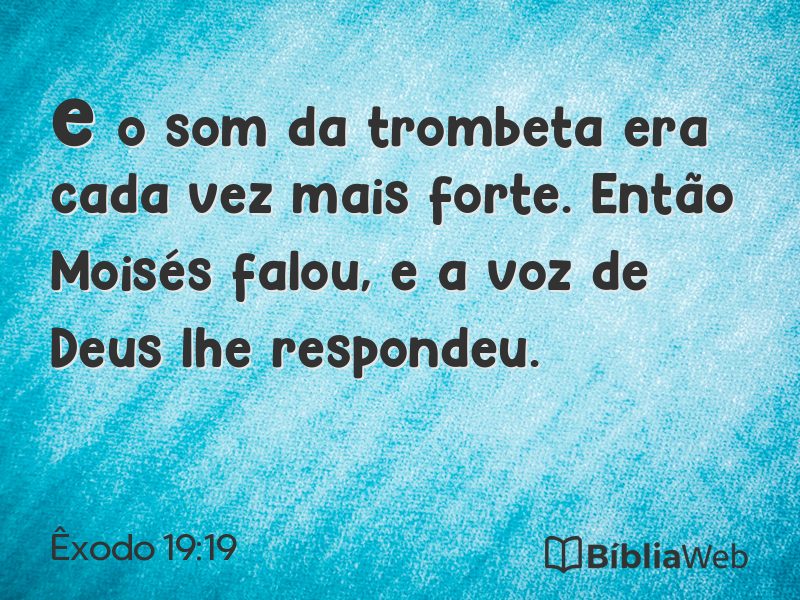 Êxodo 19:19 em imagem para compartilhar