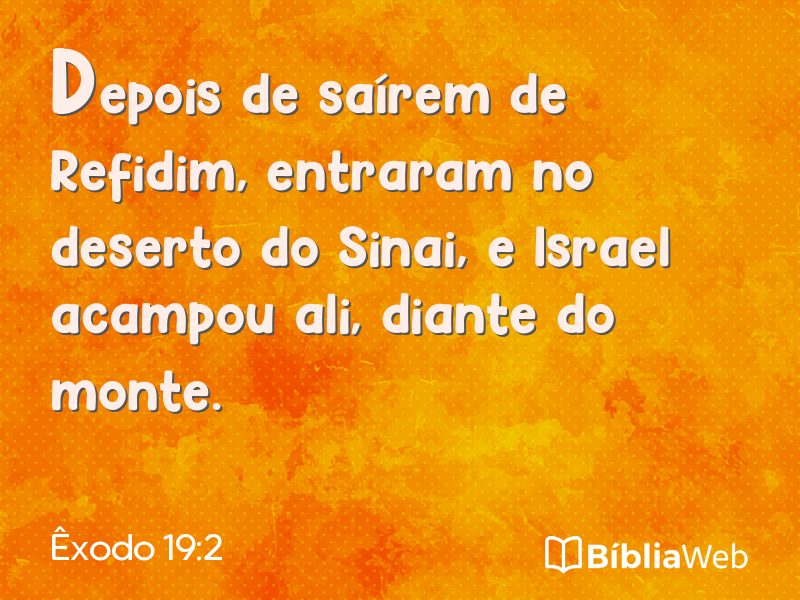 Êxodo 19:2 em imagem para compartilhar