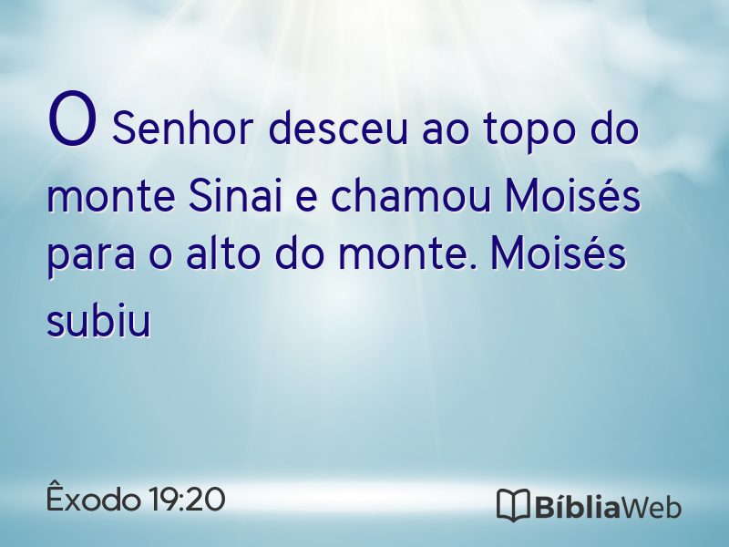 Êxodo 19:20 em imagem para compartilhar