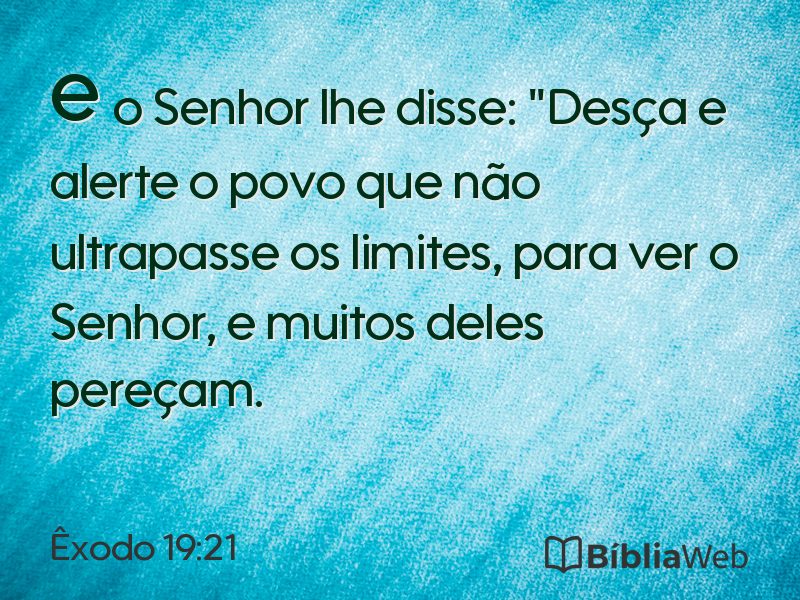 Êxodo 19:21 em imagem para compartilhar