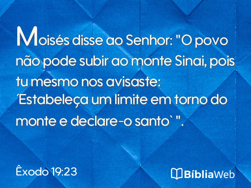 Êxodo 19:23 em imagem para compartilhar