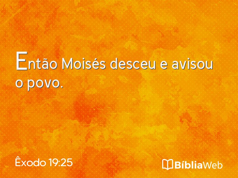Êxodo 19:25 em imagem para compartilhar