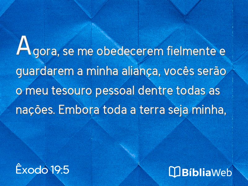 Êxodo 19:5 em imagem para compartilhar