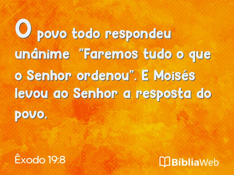 Êxodo 19:8 em imagem para compartilhar