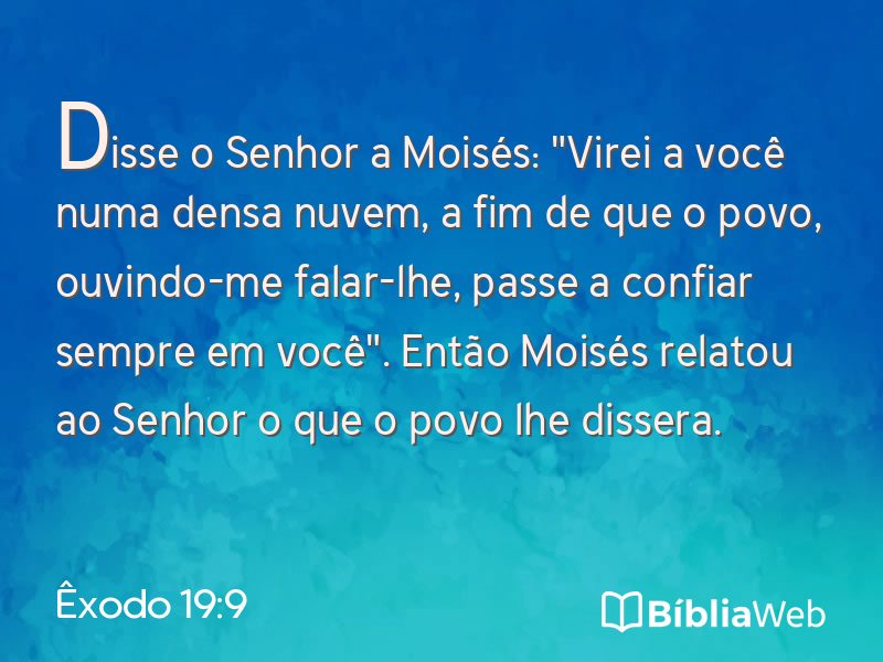 Êxodo 19:9 em imagem para compartilhar