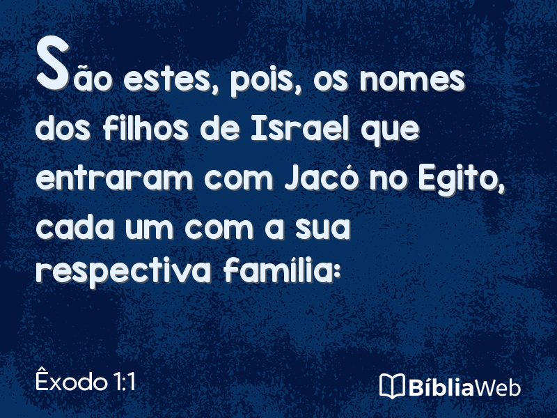 Êxodo 1:1 em imagem para compartilhar