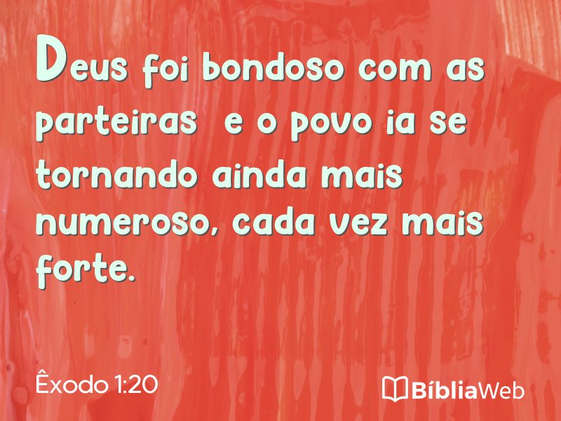 Êxodo 1:20 em imagem para compartilhar