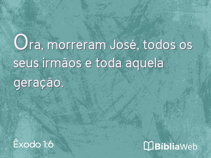 Êxodo 1:6 em imagem para compartilhar
