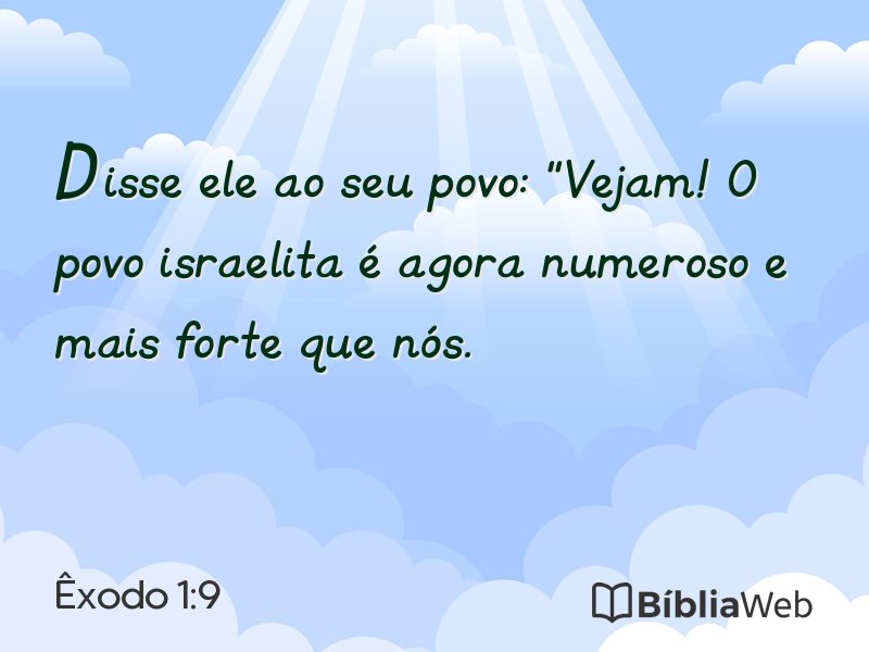 Êxodo 1:9 em imagem para compartilhar