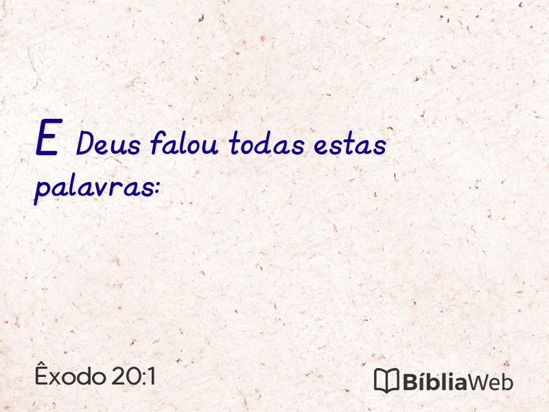 Êxodo 20:1 em imagem para compartilhar