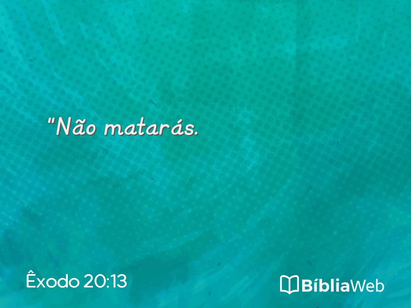 Êxodo 20:13 em imagem para compartilhar
