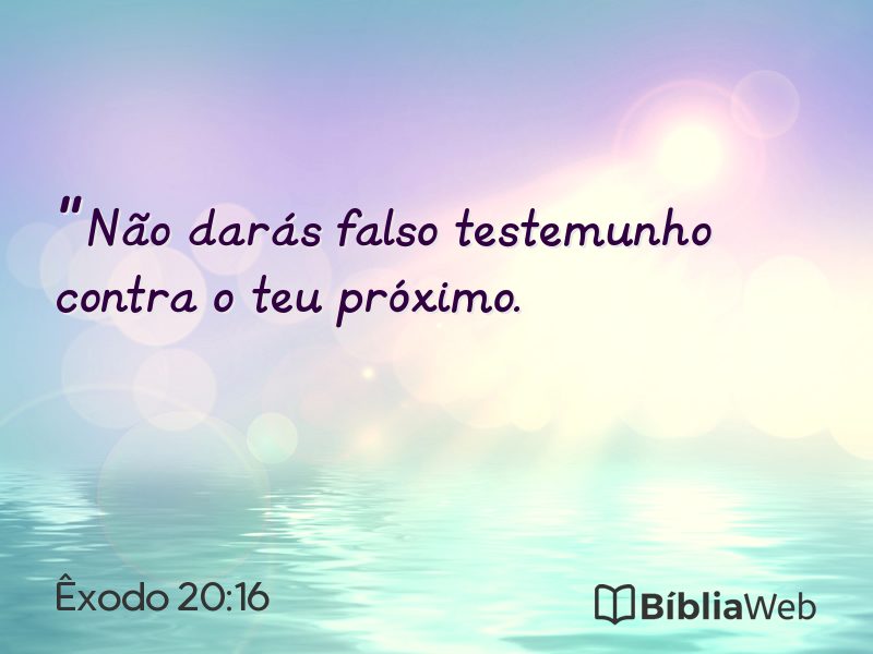 Êxodo 20:16 em imagem para compartilhar