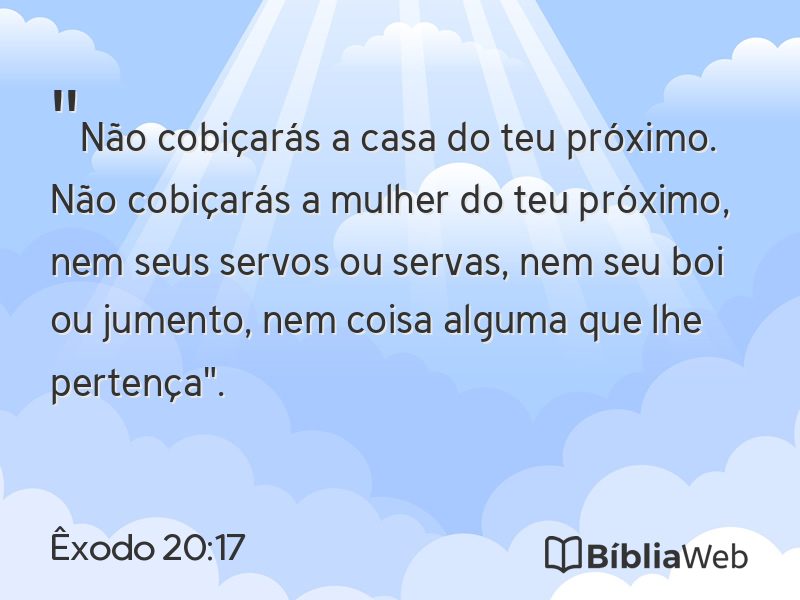 Êxodo 20:17 em imagem para compartilhar