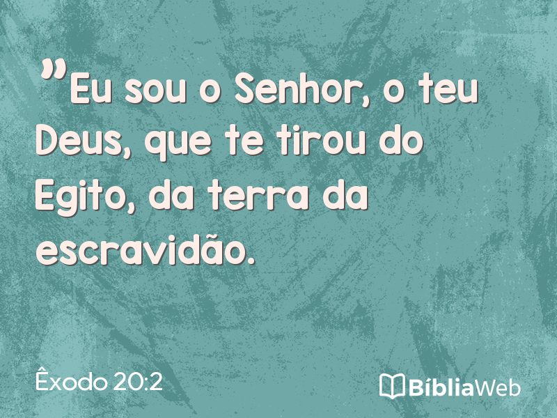 Êxodo 20:2 em imagem para compartilhar