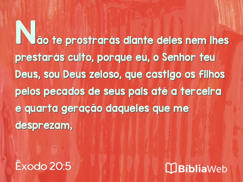 Êxodo 20:5 em imagem para compartilhar