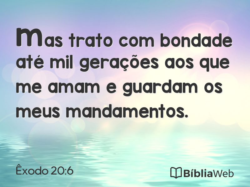 Êxodo 20:6 em imagem para compartilhar