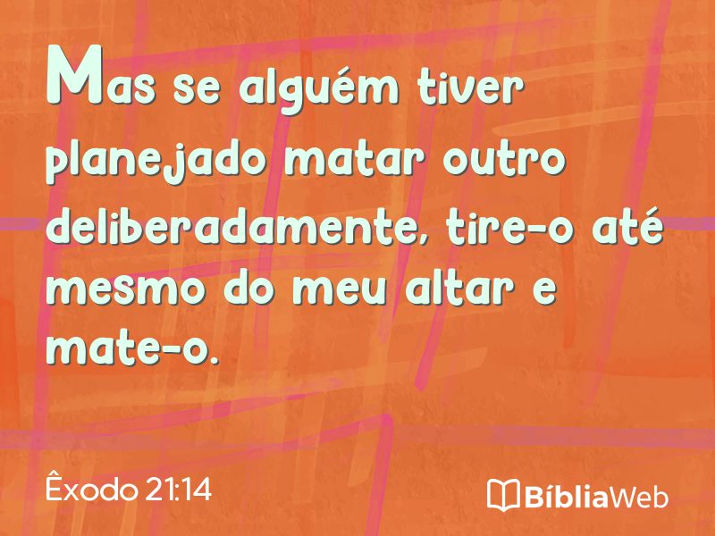 Êxodo 21:14 em imagem para compartilhar