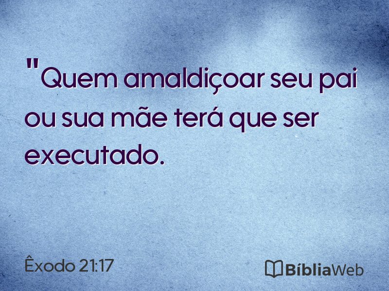 Êxodo 21:17 em imagem para compartilhar